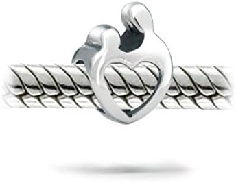 925 Sterling Silver "Mother Daughter" / Mom Baby Child Family Love Bead Fits Pandora Charms