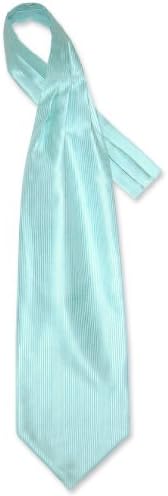 Antonio Ricci ASCOT Solid TURQUOISE GREEN Color Cravat Men's Neck Tie