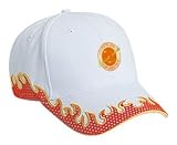 My Comic book World IT'S MY LIFE GET USED TO IT Adult White Hat with Red Flames FIRE