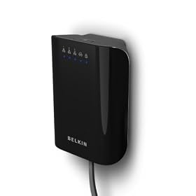 Belkin 200 Mbps Powerline 3-Port Adapter (Black)