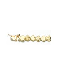 Gold Fashion Brclts Bracelet Double Heart W Bead Link Bracelet (box Lock)
