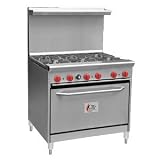 Liquid Propane Cooking Performance Group 36-CPGV-6B-S26 6 Burner Gas Range with 30