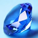 Large Blue Diamond Paperweight