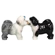 Magnetic Kissing Sheepdog Salt and Pepper Shakers Set