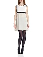 Assuili Vestido Seda Milie (Beige / Blanco / Negro)