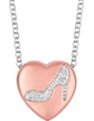 Sweethearts® Heart Shaped Necklace Pendant Rose Gold Plated-Sterling Silver 650271