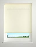 Cream - Plain Straight Edge Roller Blind / Blinds - 90x214cm