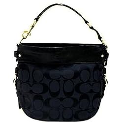 Coach Signature Zoe Shoulder Bag Purse Tote 12657 Black