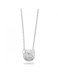 MMA Silver - 16 inch Necklace with 8mm Bezel Set CZ