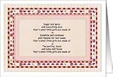 Our Daughters - New Baby Girl Twins Announcement Card