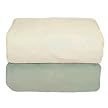 Tadpoles Sage Organic Set/2 Flannel Fitted Sheet
