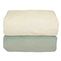 Tadpoles Sage Organic Set/2 Flannel Fitted Sheet