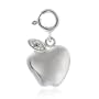 Sterling Silver Polished Apple & CZ Charm