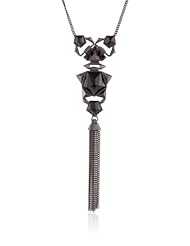 Sam Edelman Multi-Stone Tassel Pendant Necklace, 30"