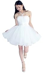 Cocktail Above the Knee Short Lace-Up Beaded  Organza  Ball Gown Homecoming Dress/Prom Dress/Mini Dress 