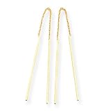 14k Polished Thread Of Gold Tube Earrings