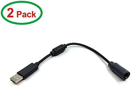 CXAK Wired Controller USB Breakaway Cable Cord - Black