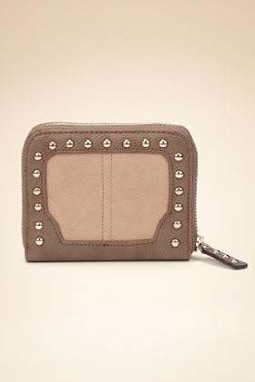 Rectangular Stud Zip Purse