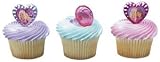 Barbie & the Diamond Castle Heart Cupcake Rings & Pics 12 Pk