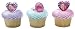 Barbie & the Diamond Castle Heart Cupcake Rings & Pics 12 Pk