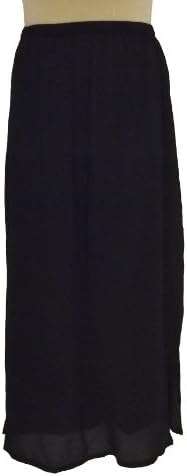 Rayon Crepe Long Skirt w/Side Slits - Large size #24752