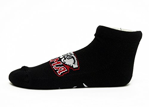 NCAA Alabama Crimson Tide No-Show Footie, Black, One Size