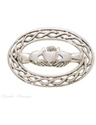 Sterling Silver Claddagh Brooch Pin
