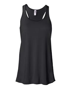 Bella Ladies 3.7 oz. Flowy Racerback Tank - BLACK - L Ladies' Flowy Racerback Tank