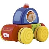 Sevi Wood Non-toxic Baby Car - Squeaky Car