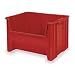 Akro-Mils 13017 Stak-N-Store Stacking Hopper Front Plastic Storage Bin, Red, Case of 3