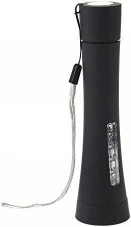 TigerTu Flashlight 4 LED+0.5W LED ON-OFF Modes Switch White Light Flashlight,For Camping&amp;Hiking,Riding Bike,Car Repairing,Color:Black