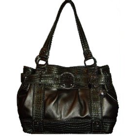 Women's Kathy Van Zeeland Purse Handbag Cord Double Dip Nappa Belt Tote Large