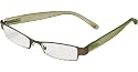 Foster Grant Reading Glasses  Keats Bronze Frame With Green Plastic
 Temples +1.25