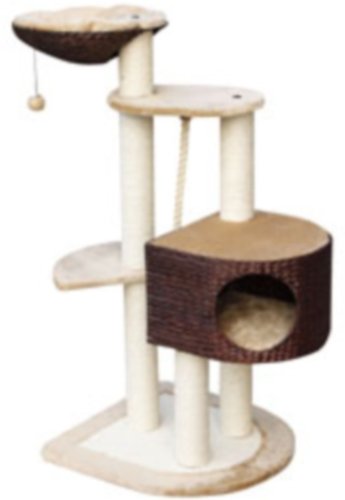 PetPal 3 level cat tree, with sisal post, resting nest, hanging teaser, condo