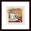 Art Poster Wood Framed Print - Cappuccino - Artist: Richard Henson- Poster Size: 12 X 12