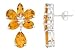 10 2/3 Carat Citrine Sterling Silver Earrings