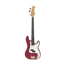 AB 43 Inch Metallic Red Electric Bass Guitar with Accessories