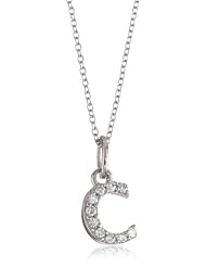 KC Designs "Initially Yours" Diamond 14k White Gold Letter Pendant Necklace, 16"