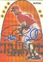 Pat Burrell, Philadelphia Phillies, 2000 Skybox - Talent Show Autographed Card