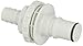 Colder NS6D42008 Polypropylene Tube Fitting, Insert, Shutoff, Panel Mount, 3/8