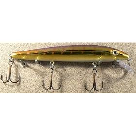 JLVLures Shallow JLV Gold Minnow Suspender Purple: Stickbait Husky Lures água salgada com água doce Smallmouth Bass Jerk Steelhead truta salmonada Pike Muskie Snook Snook Striper Whiper Perch Speckled Trevally, Trolling Mid-Depth Casting Hook Agudos