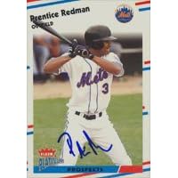 Prentice Redman, New York Mets, 2003 Fleer Platinum Autographed Card