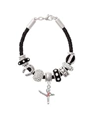 Ballet Girl - Kicking on a Black Love & Luck Beaded Bracelet [Jewelry] Delight