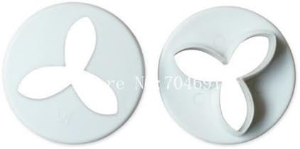 Cake Tools 2Sets New Arrival Cake Decorating Cutters Fondant Sugarcraft Mold Tool Christmas Set 3-petal flowers shape CT 031
