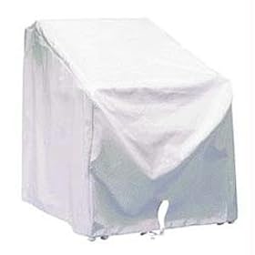 Folding Deck Chair Cover Soft White Vinyl w/ Drawstring