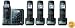 Panasonic KX-TG7645M DECT 6.0 Link-to-Cell via Bluetooth Cordless Phone with Answering System, Metallic Gray, 5 Handsets