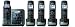 Panasonic KX-TG7645M DECT 6.0 Link-to-Cell via Bluetooth Cordless Phone with Answering System, Metallic Gray, 5 Handsets