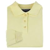 French Toast - Girls' Long Sleeve Interlock Picot Polo (A9010)