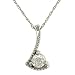 Lds Round Solitaire Diamond Pendant on Chain .25cttw