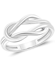 Love Knot Ring in 14K White Gold